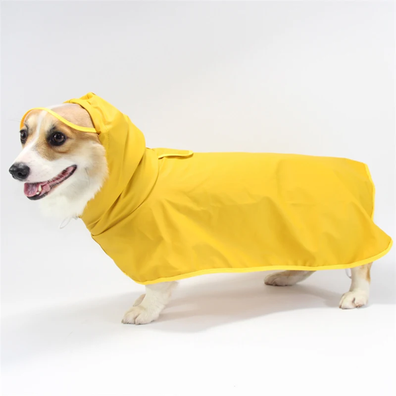 Capa de chuva para cachorro, casaco impermeável