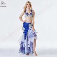 women oriental belly dance bra long skirt costume set eastern outfits sexy clothing bra bead luxury stage performance carnival