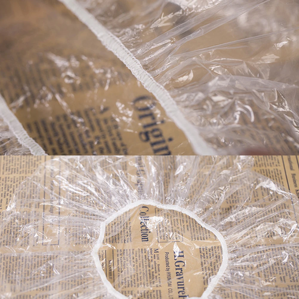 Одноразовые шапочки для душа 100 шт./лот прозрачная шапка спа салона