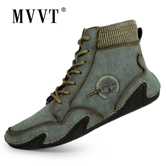 EUR 38-48 Hombre Tooling Boots Botines Chelsea Casual Leather Boots Khaki EUR 38-48 Hombre Tooling Boots Botines Chelsea Casual Leather Boots Khaki