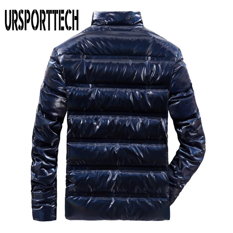 2020 New Winter Jacket Men Thick Casual Solid Color Bright Duck Down Parka Coat Slim Warm Waterproof Down Jacket Male Clothing