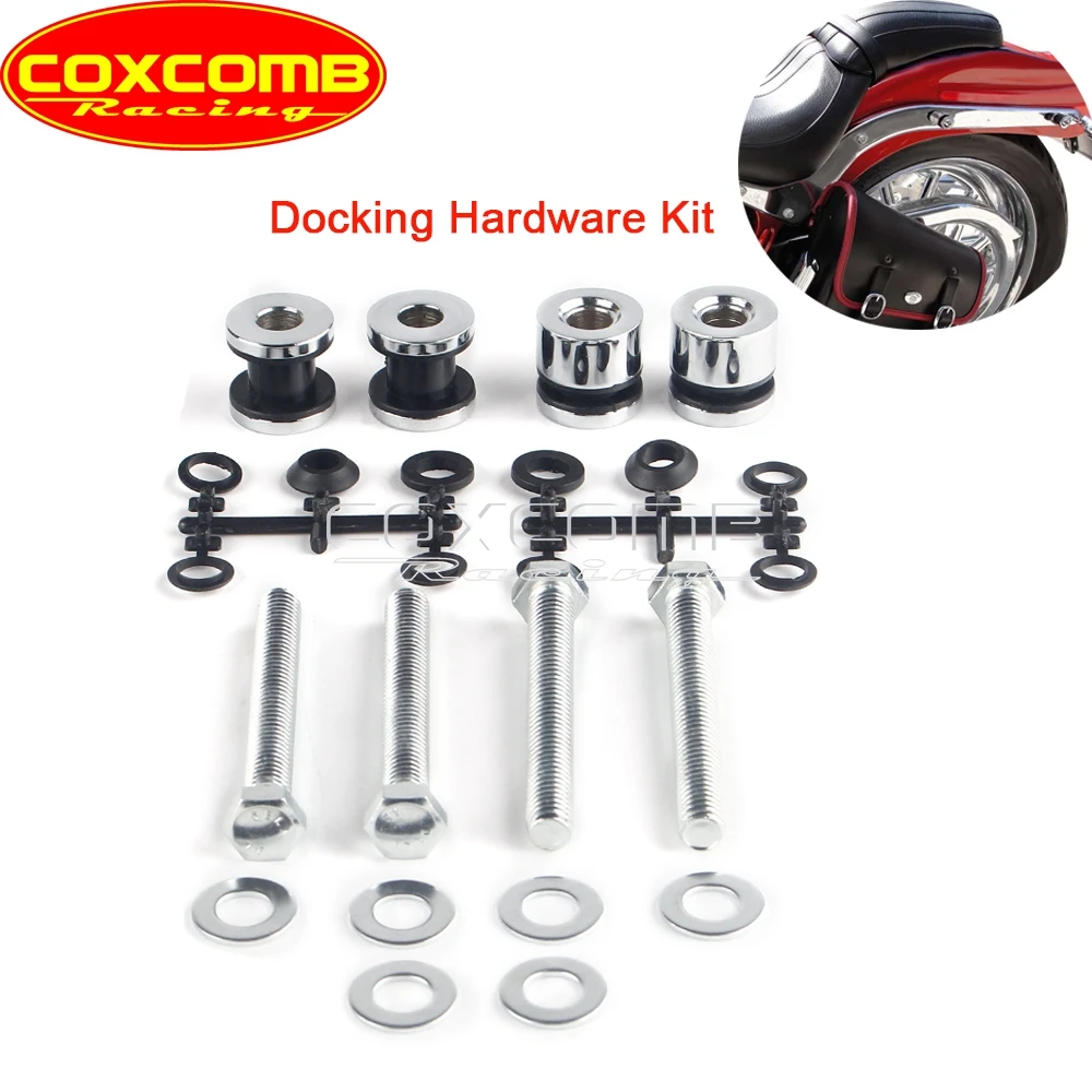

Detachable Passenger Saddlebag Sissy Bar Rack Mount Bracket Docking Hardware Kit For Harley CVO Softail Springer Standard Custom