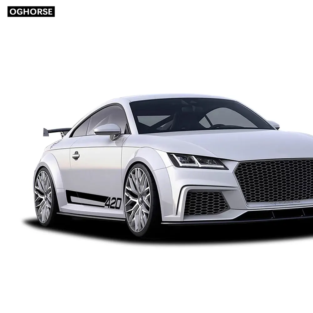 2 шт. Стайлинг Автомобильная дверь боковая юбка полосы кузова 420 графические