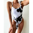 Женский цельный купальник, женский милый купальник для женщин, купальный костюм 2020, летний купальный костюм, винтажная пляжная одежда