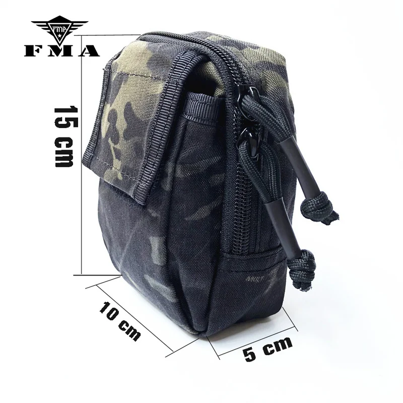 FMA тактическая сумка Мультикам черная поясная Молл для охоты и страйкбола