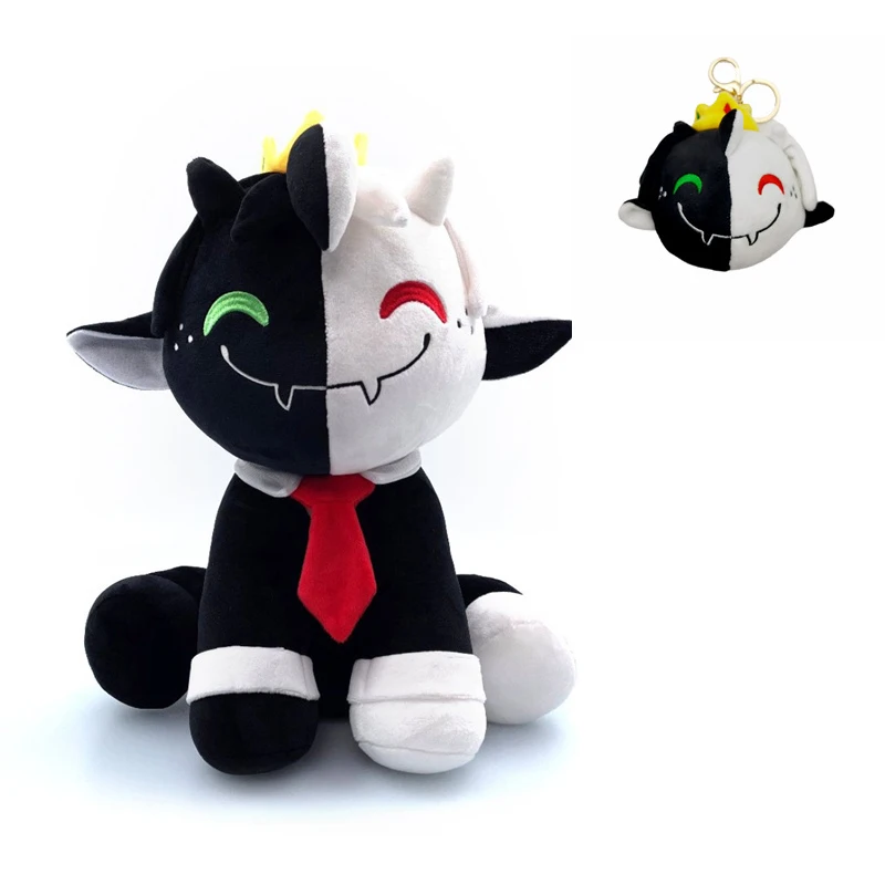 Плюшевая кукла Ranboo горячей игры, фигура мультфильма черная и белая ягненка, игрушка мягкая с наполнителем для детей, подарок на день рождения.