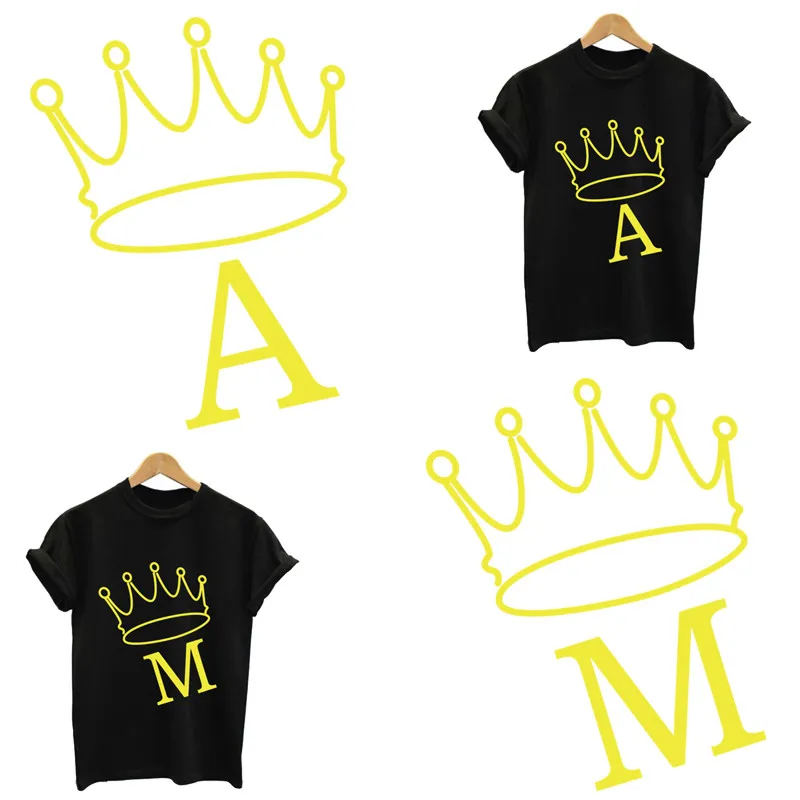 Термо Стикеры для одежды на короны буквы железа нашивки термочувствительного