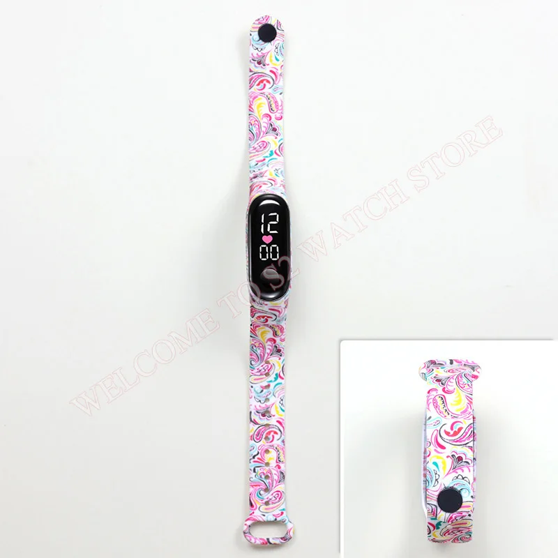 Часы Детские с силиконовым ремешком милые спортивные цифровые светодиодные