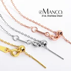 Браслеты eManco из нержавеющей стали женские, регулируемые ювелирные изделия из нержавеющей стали 316L