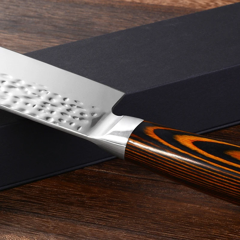 Кухонный нож из нержавеющей стали 7cr17 цветные ножи шеф повара с деревянной ручкой