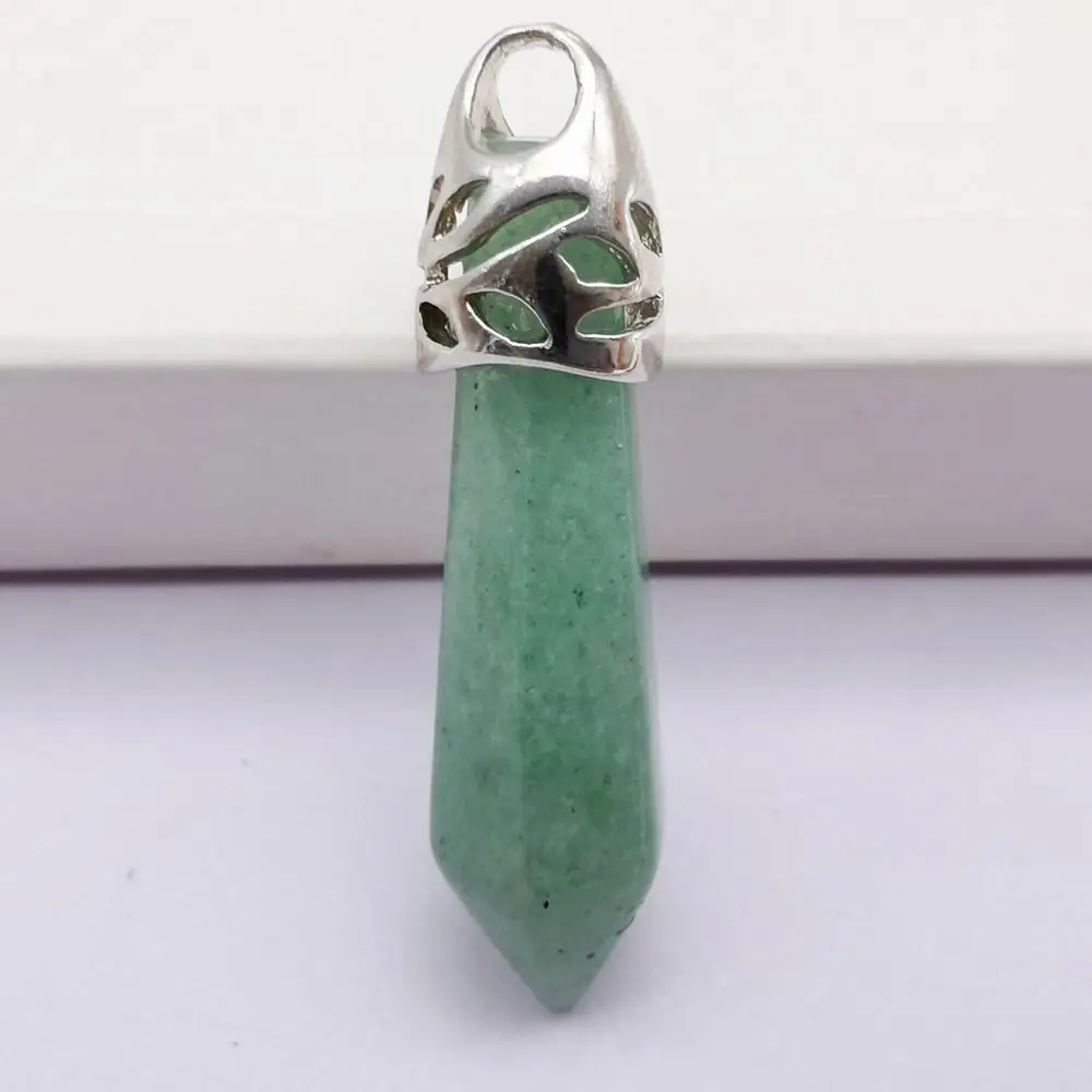 Подвеска в виде столба с искусственным драгоценным камнем 8x38 мм ювелирные