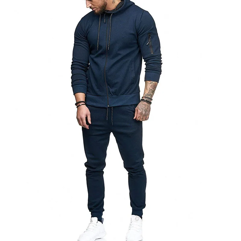 Мужская спортивная одежда пальто толстовка 2 шт. осенней спортивной одежды