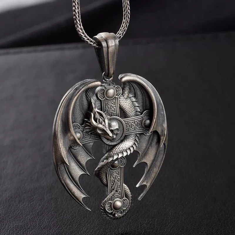 

Cross Pendant Men's Titanium Steel Vintage Necklace Jewelry Stainless Steel