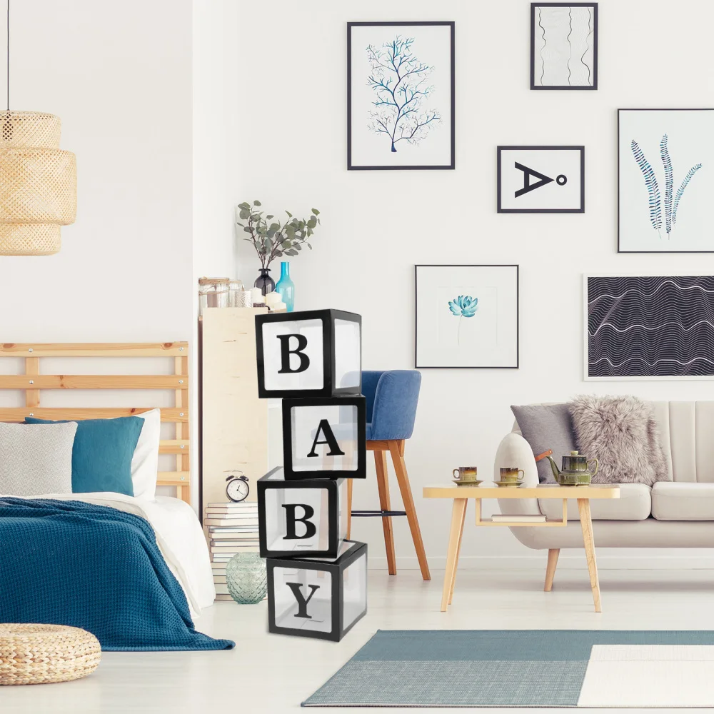 

4Pcs Balloon Display Box Baby Shower Baby Birthday Party Decoration Ornament