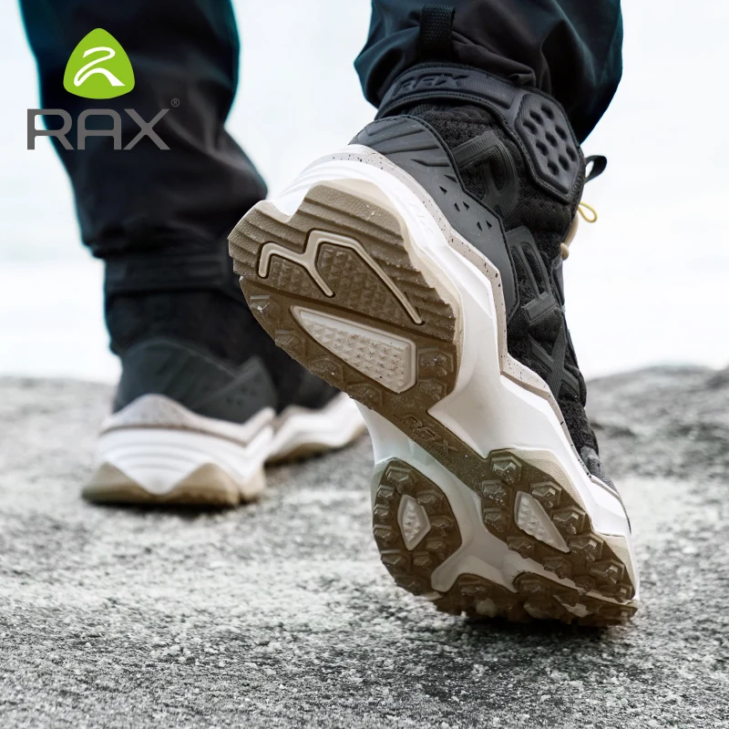 

RAX новый стиль теплые мужские походные ботинки зимние уличные прогулочные беговые кроссовки горные спортивные ботинки скалолазание Беспла...