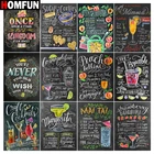 Алмазная живопись HOMFUN, вышивка крестиком доска, текстовое меню, 5D алмазная вышивка сделай сам, полноразмерныекруглые стразы картины