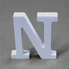 Деревянные буквы 5 см, Белый Алфавит для свадьбы, дня рождения, украшение для детской вечеринки, индивидуальный дизайн с именем