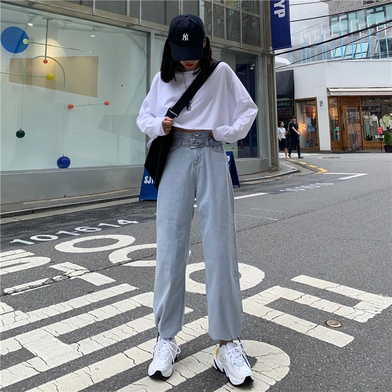 Make firm offers ~ easy adjustable beam foot jeans trousers (belt) | Женская одежда