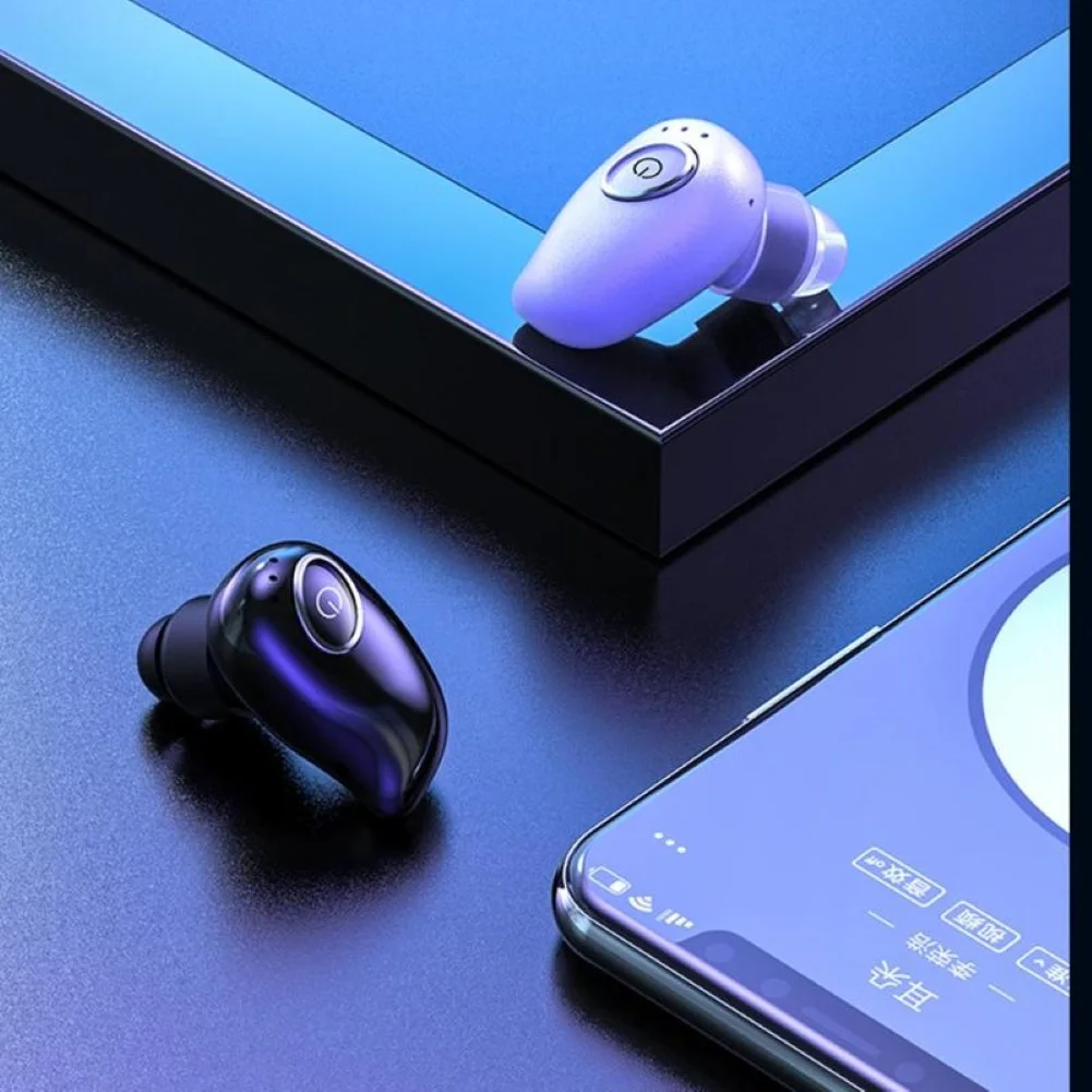 Single Bluetooth Earbuds 10 Hours Music Time Wireless Noise reduction Earphone Headset Hands-free With Charging Cable | Электроника