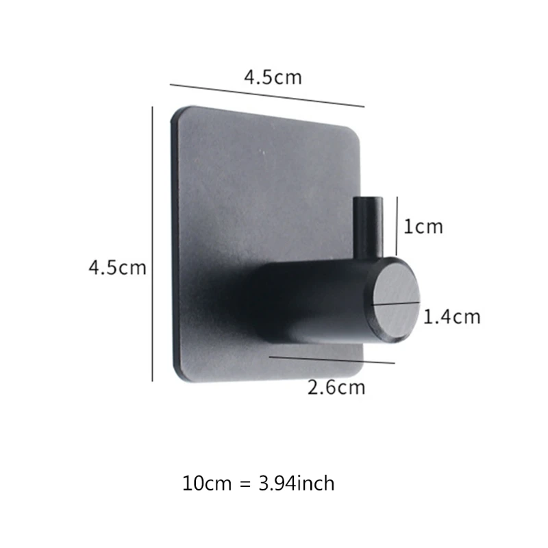 Self Adhesive Home Kitchen Wall Door Hook Key Rack Towel Hanger Aluminum M17D | Дом и сад