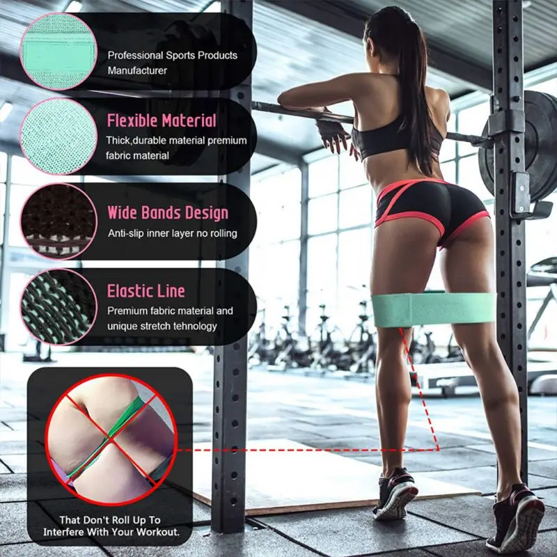 

Free shipping Resistance Hip Bands, Resistance Bands, Fitness Bands Set of 3 Different Tensile