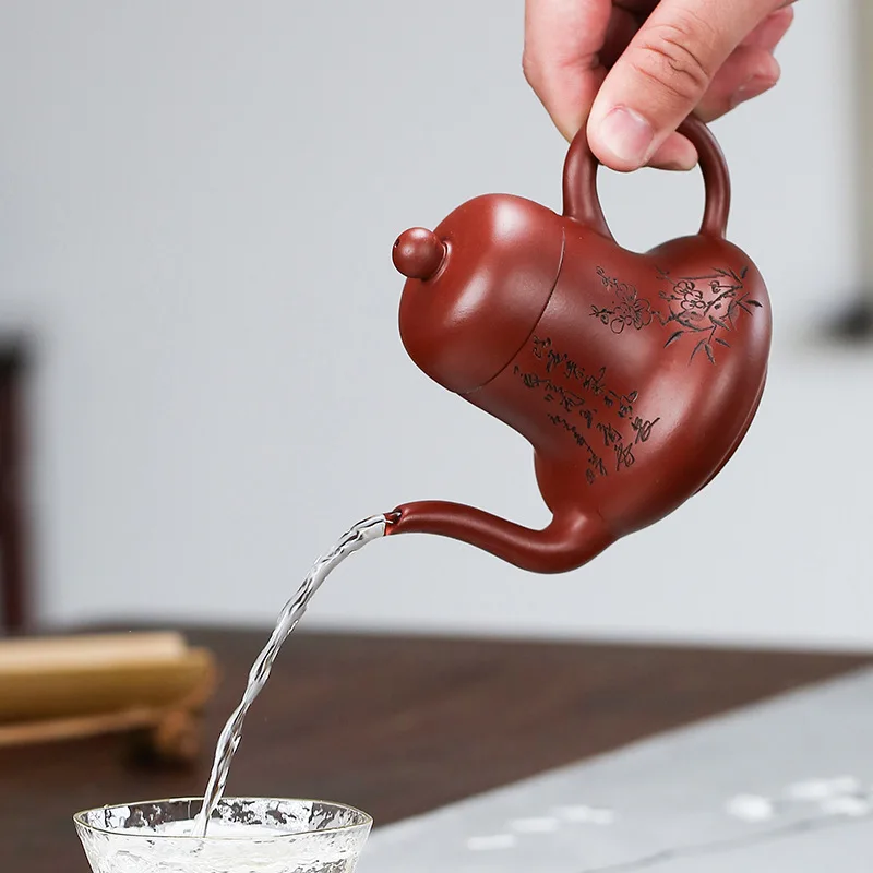 

140ML Authentic Yixing Teapot Ore Mud Dahongpao Master Handmade Zisha Chinese Kettle Send Gift Box Creative Teaware