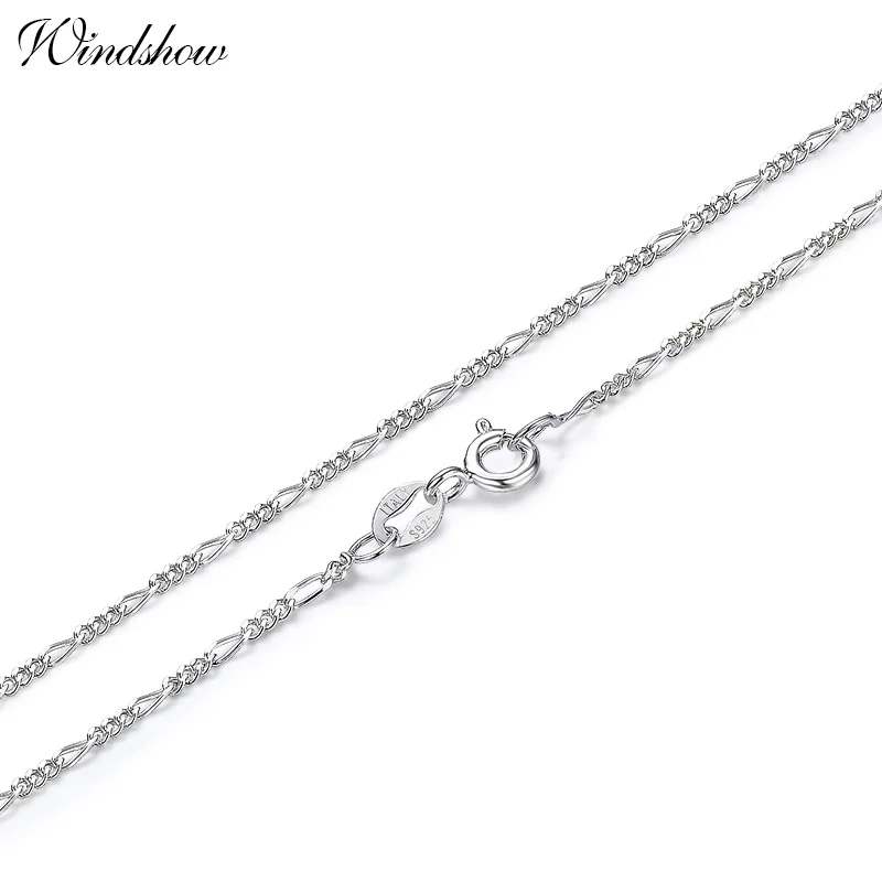 Ожерелье Фигаро из серебра 1 4 пробы 35 80 см 925 мм|chain necklace|necklace womenfigaro chain |