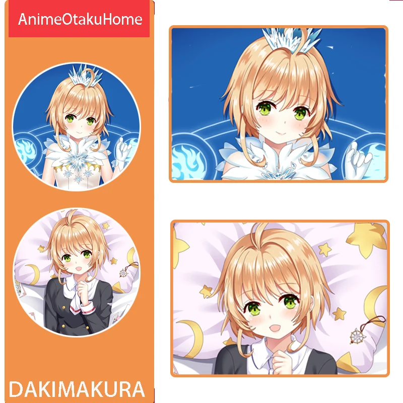 

Anime Cardcaptor Sakura KINOMOTO SAKURA Throw Pillow Cover Hugging Pillowcase Otaku Bedding Decoration Dakimakura Pillow Case