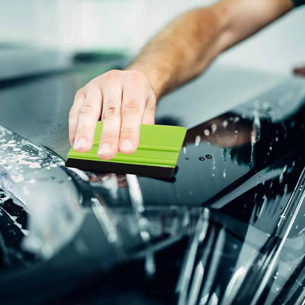 

Film Squeegee Scraper Car Foil Tool Double-sided Scraping Wrap Square Wash Fiber Scraper Remover Carbon Ice Car Window Viny B1V9