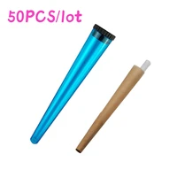 50pcslot seal tobacco storage pipe with child lock filler cones plastic cover joint doob tube tubes store weed accessories