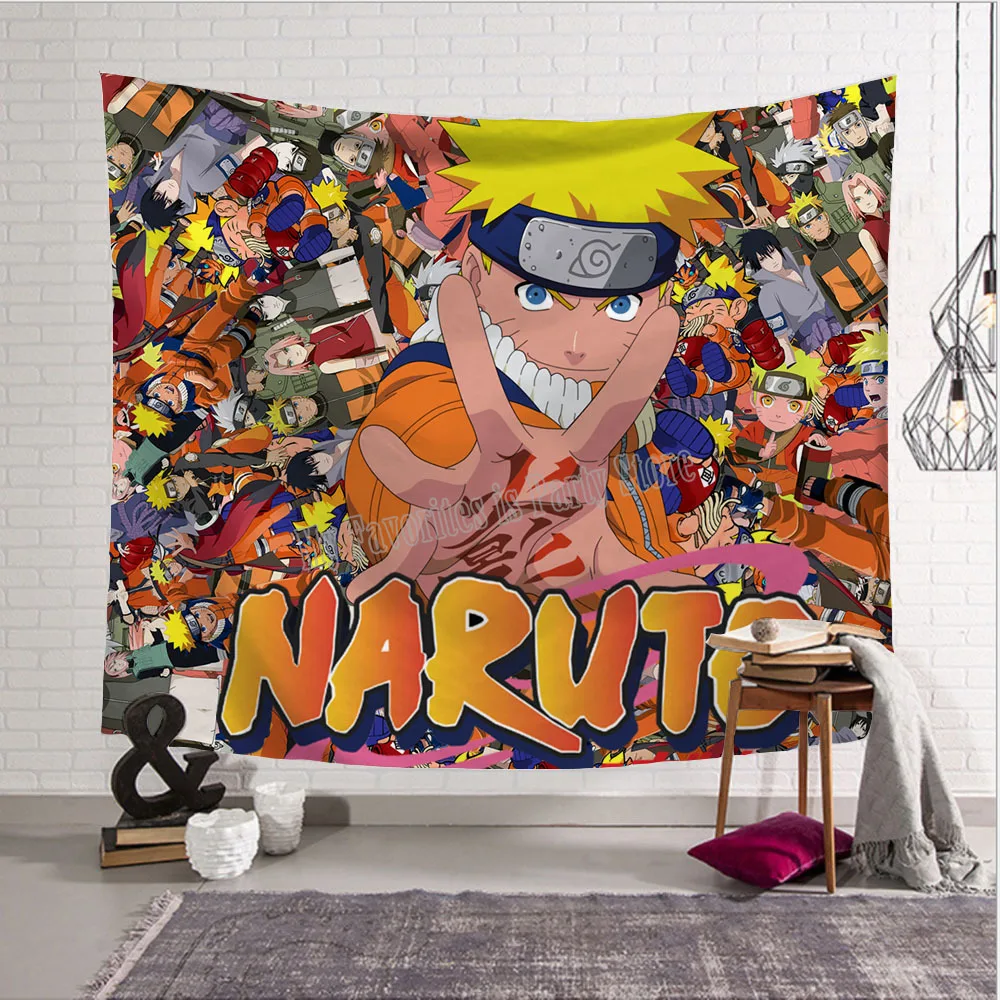 Настенный гобелен с аниме Наруто милый мультяшный фон для фотосъемки гобелены из