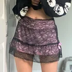 Женская атласная мини-юбка в стиле Лолита, в стиле 90-х