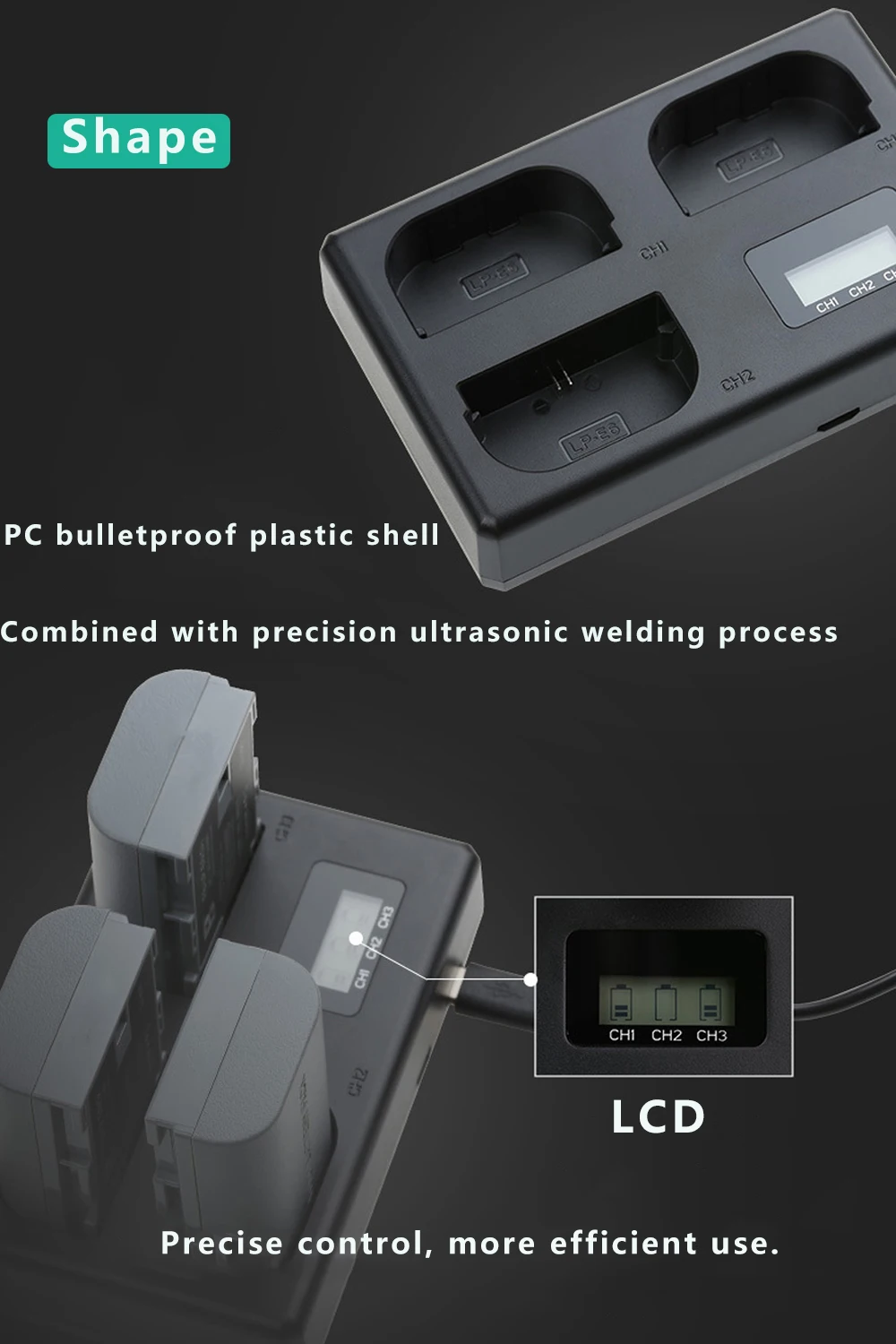 Зарядное устройство для фотоаппаратов Canon EOS 5DS R 5D Mark II III 6D 7D 70D 80D 3 шт. | Электроника