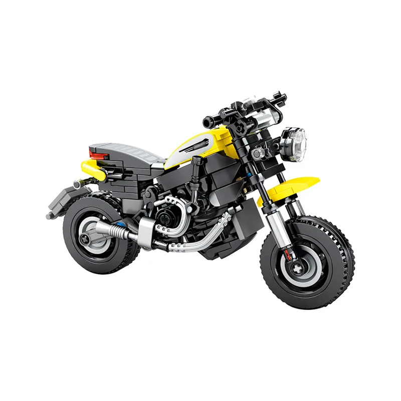 

Children's Motorcycle Compatible with Lego Puzzle Small Particles Assembled Harley Yamaha Ducati Boy Toy