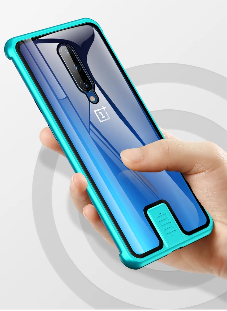Роскошный Алюминиевый металлический чехол из закаленного стекла для Oneplus 7/7Pro чехлы для Oneplus 7 Pro металлический бампер рамка Coque