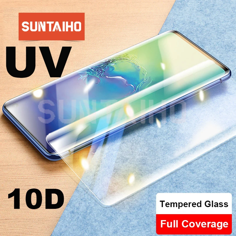 Закаленное УФ стекло для Samsung Note 9 8 10 Plus s10 защита экрана с полным наклеиванием