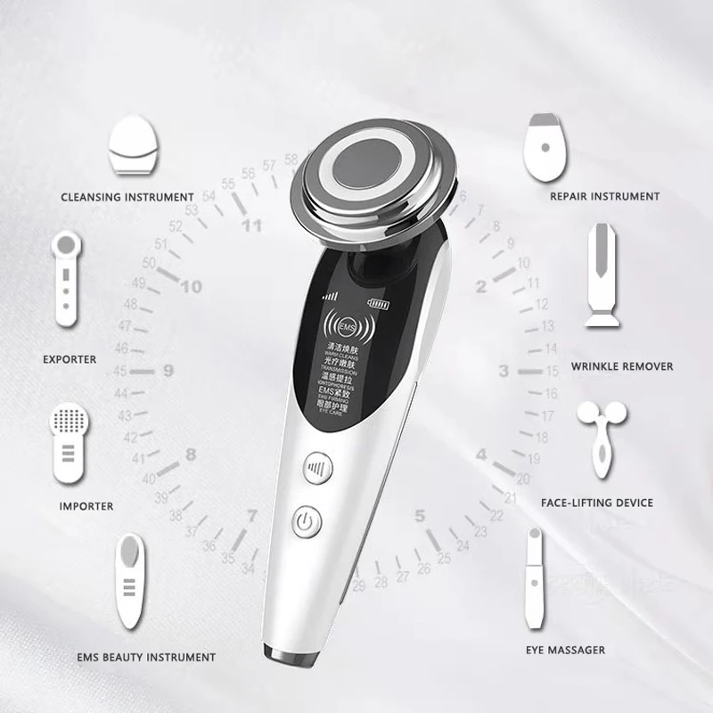 

Radio Mesotherapy Electric Shock Cleansing Beauty LED Facial Rejuvenation Makeup Remover Wrinkle Radio Frequency
