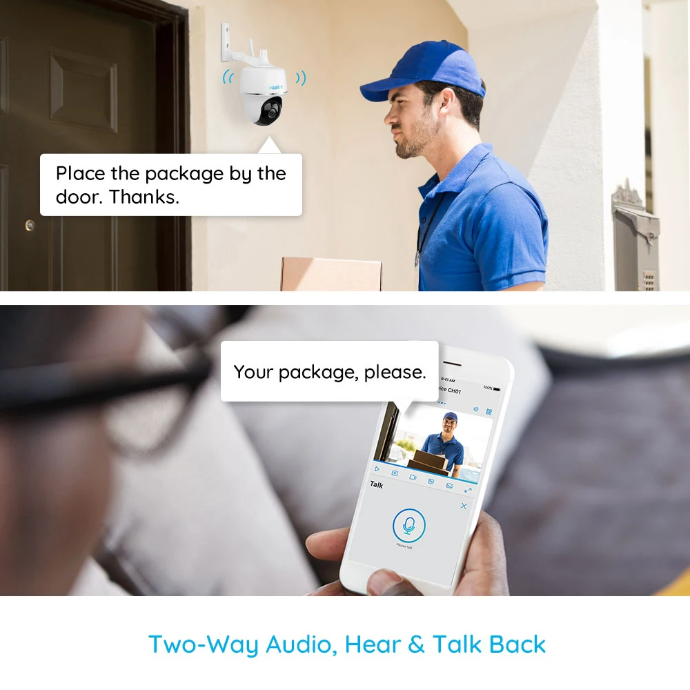 Уличная аккумуляторная камера Reolink 1080p wifi панорамирование и наклон удаленный