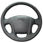 Мужская прошитая вручную обувь черного цвета из натуральной кожи на заказ Чехол рулевого колеса автомобиля для Kia Sportage 2 2005 2006 2007 2008 2009 2010