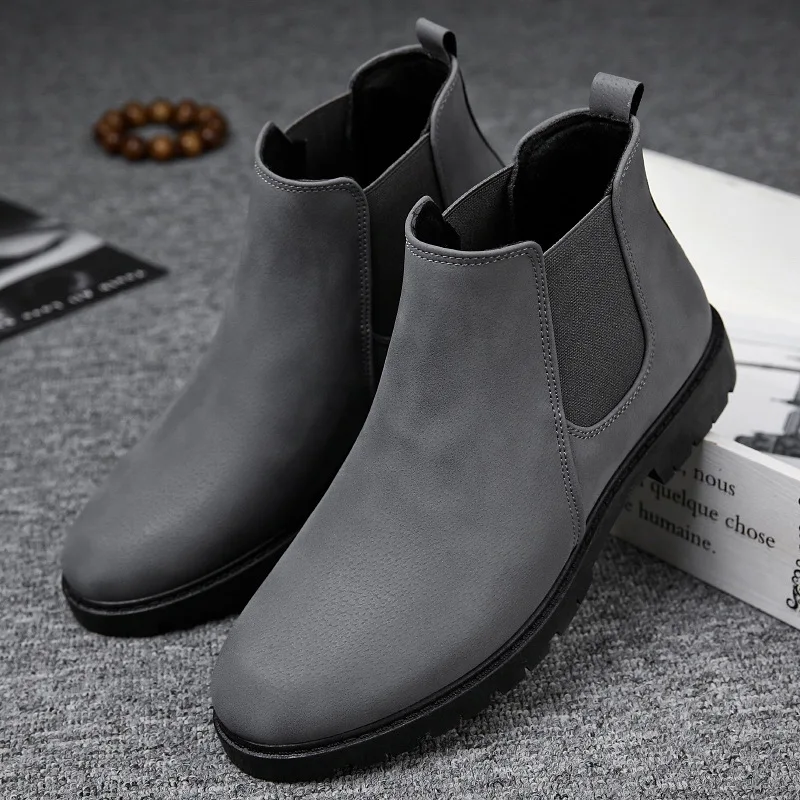 Мужские ботинки челси в британском ретро стиле 2020 мужские мартинсы высокие