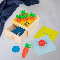 montessori toys for toddlers wooden carrot matching games to develop fine motor skills baby educational gift