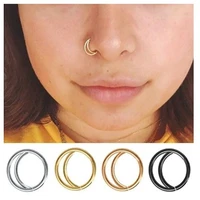 female nose rings septum fake piercings stainless steel body accessories simplicity trend goth punk women body jewelry piercing