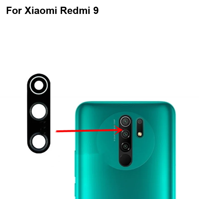

2PCS High quality For Xiaomi Redmi 9 Back Rear Camera Glass Lens test good For Xiao mi Redmi 9 Redmi9 Replacement Parts