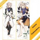Игра Genshin Impact Dakimakura обнимающая подушка для тела Чехол персиковая кожа Albedo для мужчин Otaku декоративная наволочка в натуральную величину Новинка