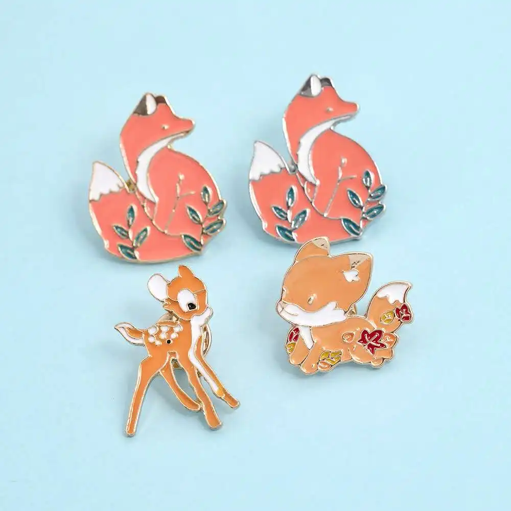 Женская/Мужская эмалированная брошь в виде животного значок на лацкан |