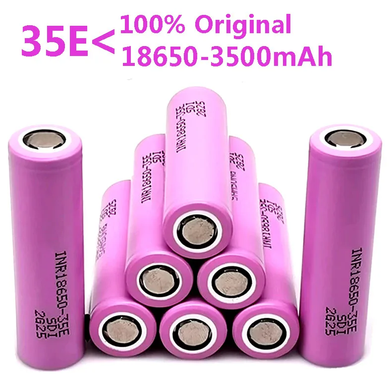 Buy 100% Original Für 18650 3500mAh 20A entladung INR18650 35E batterie Li-Ion 3 7 v rechargable Batterie. on