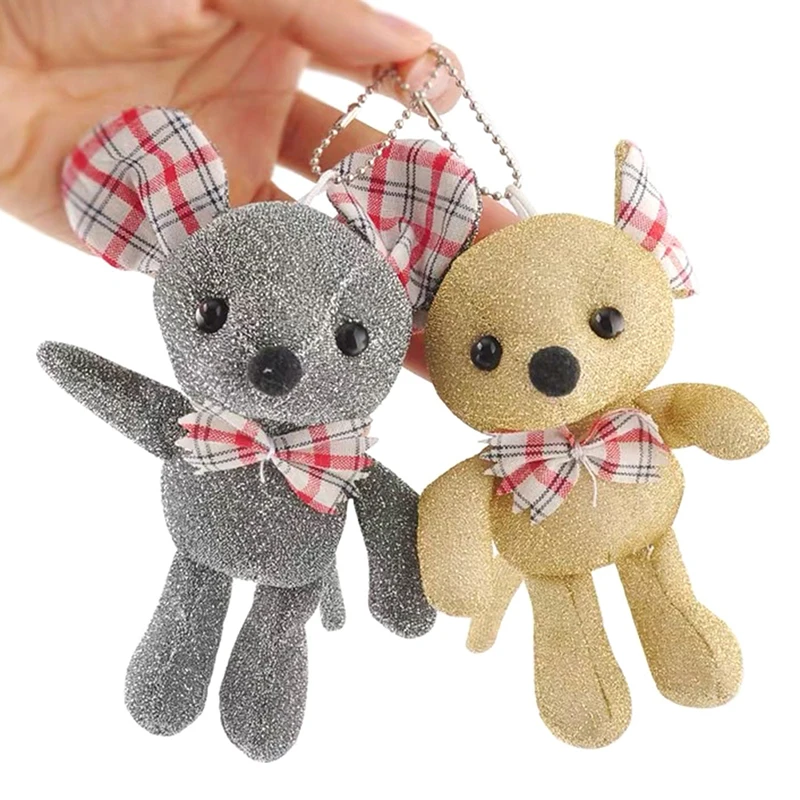 Милый мягкий плюшевый мини брелок с мышью и мультяшным животным милый маленький