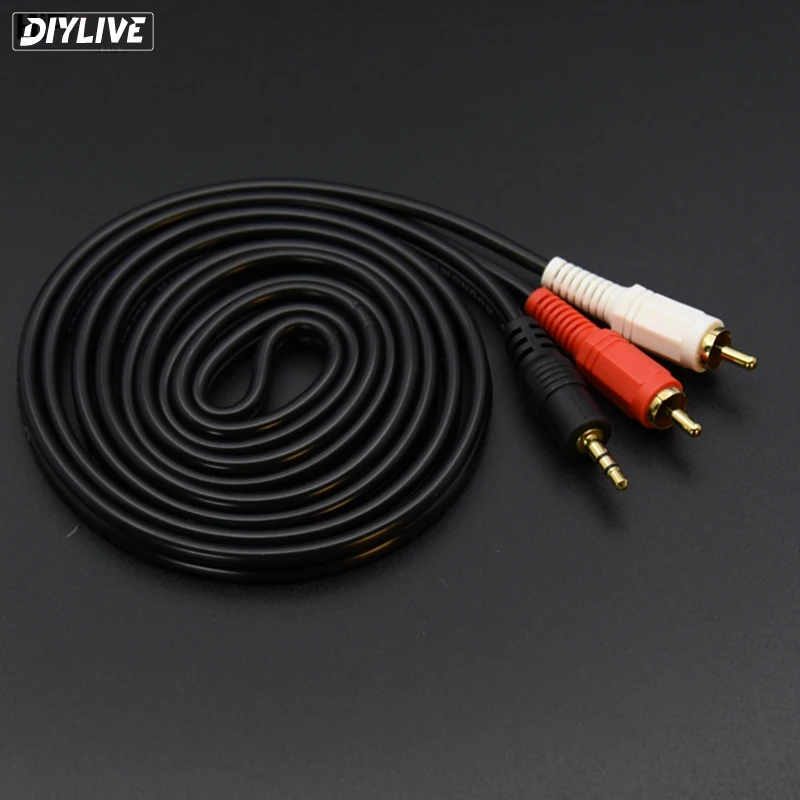Полностью стереофоническая линия DIYLIVE 3 головки 5 оборотов RCA двойная лотоса 1 м