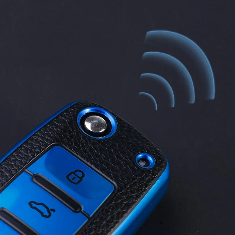

TPU Car Key Case Cover For VW Volkswagen Polo Tiguan Passat B5 B6 B7 Golf 4 5 6 MK6 Jetta Lavida For Skoda Octavia Styling Ring