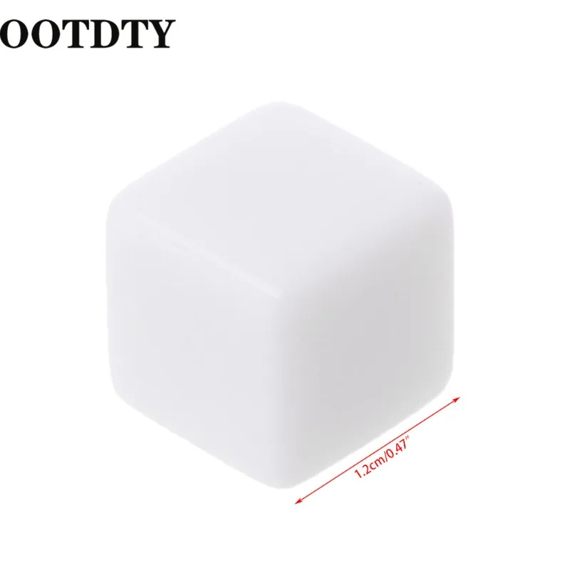 

OOTDTY 10Pcs D6 Dice 12mm Die Six Sided Table Gaming Dice Blank For Role Playing Toys Blank Dice